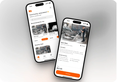 On-demand car wash app