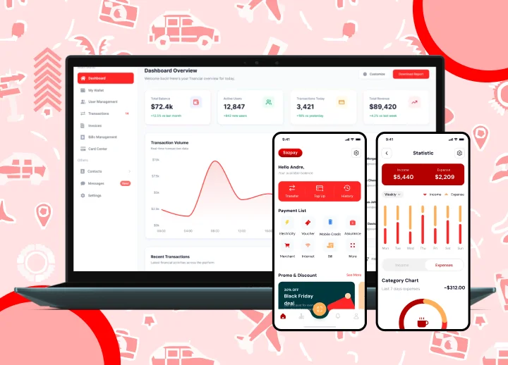 E-Wallet app and Web